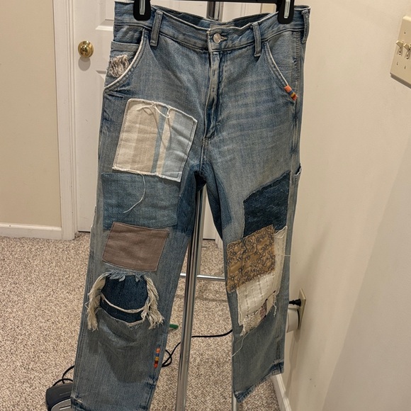 Free People Mellow Patched Boyfriend Jeans - Picture 4 of 5